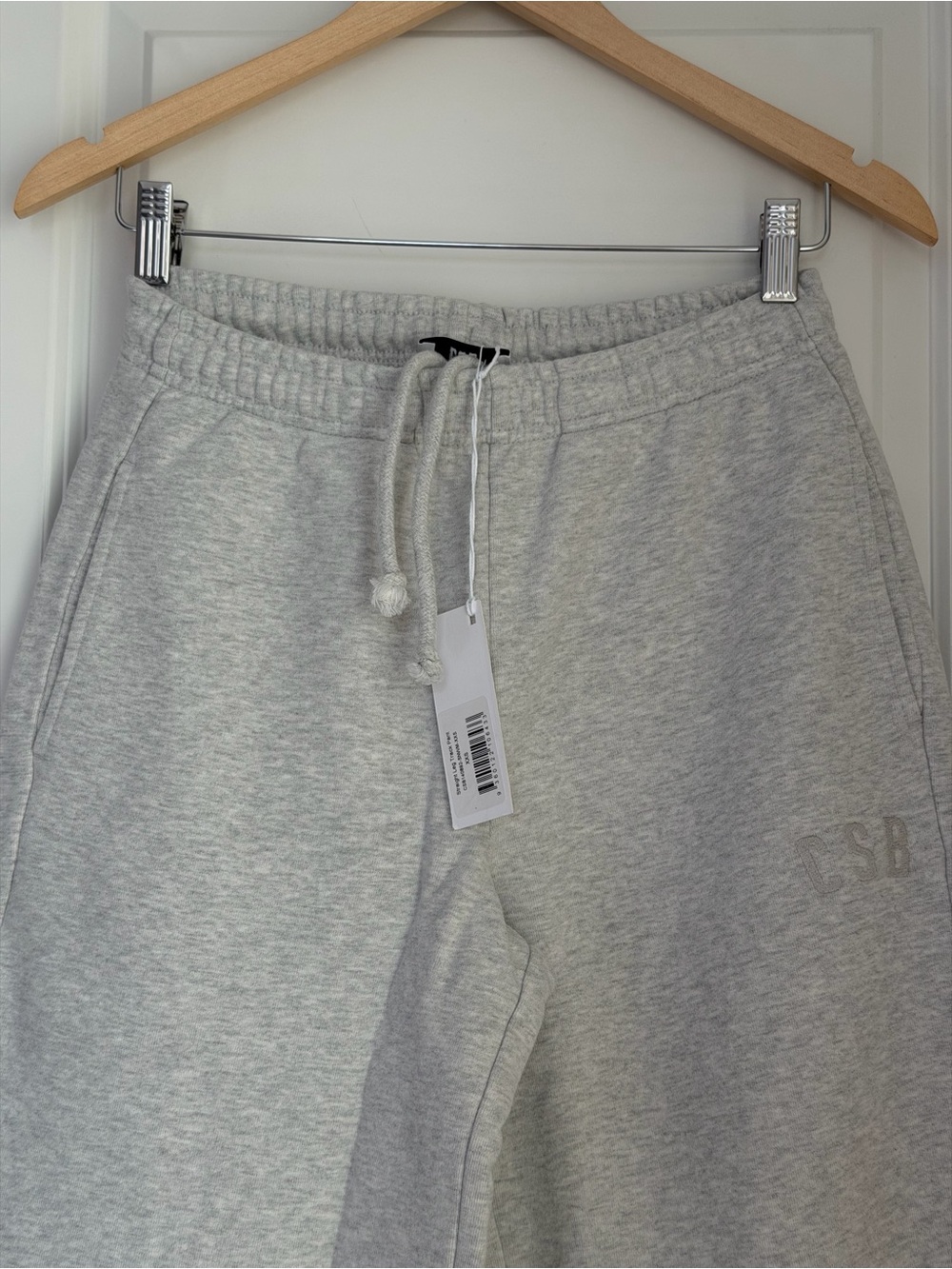 CSB Straight Leg Sweatpants in Snow Marle, Size XXS - Picture 6 of 9